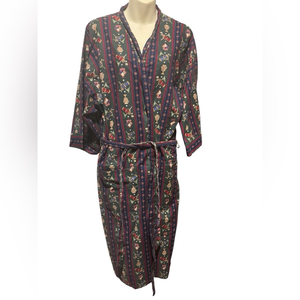 Vintage Guy Laroche Golf  Patterned Robe